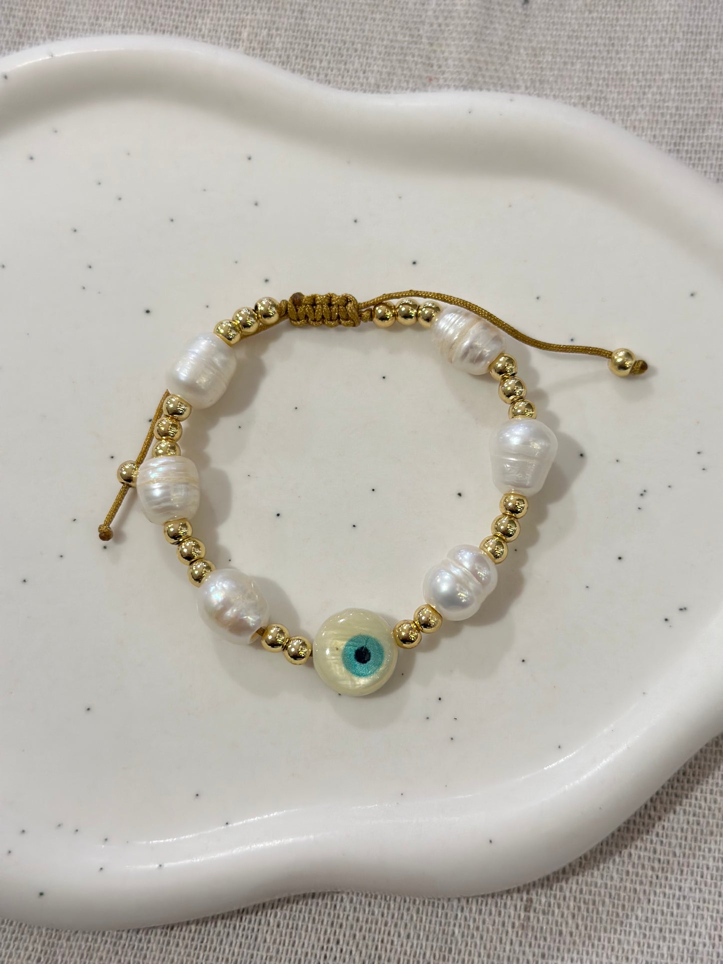 Pearls/Eye Bracelet